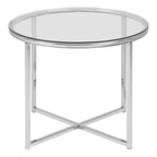 Cross Round Metal Side Table