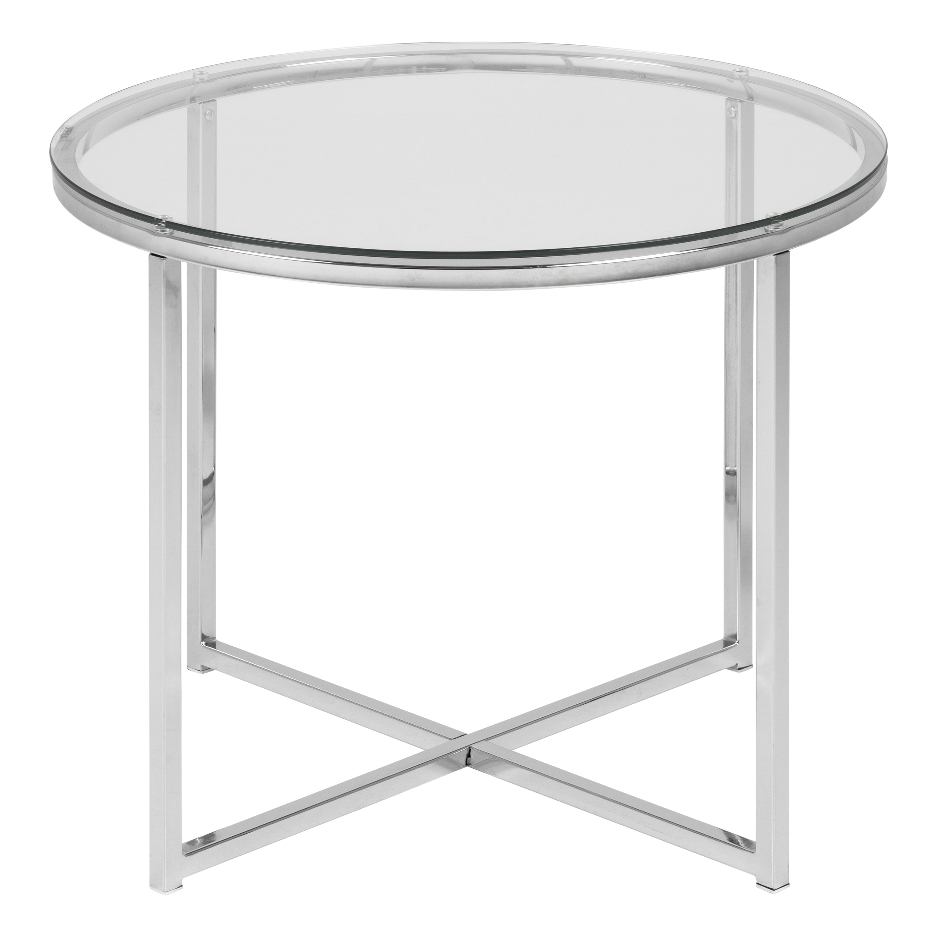Cross Round Metal Side Table