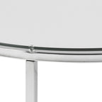 Cross Round Metal Side Table