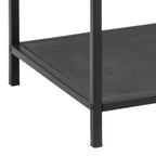 Seaford Narrow Black Metal Bookcase with 3 Shelves