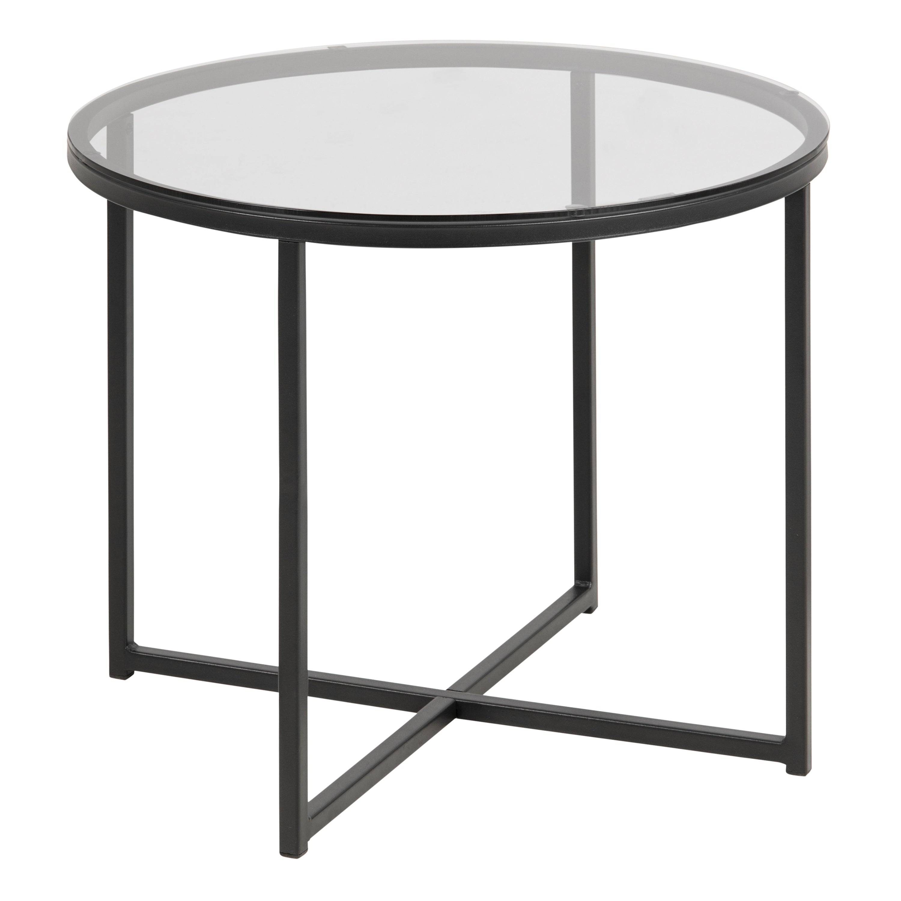 Cross Round Metal Side Table
