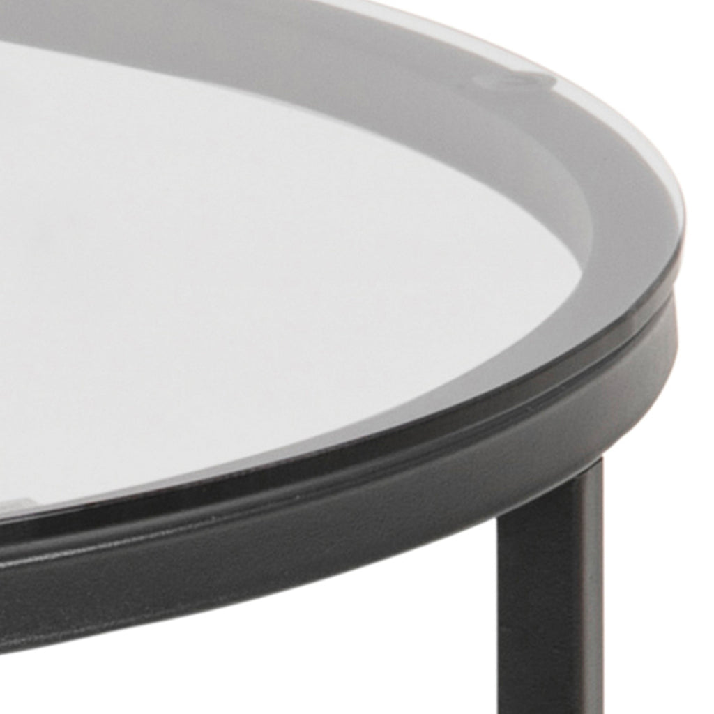 Cross Round Metal Side Table