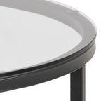 Cross Round Metal Side Table
