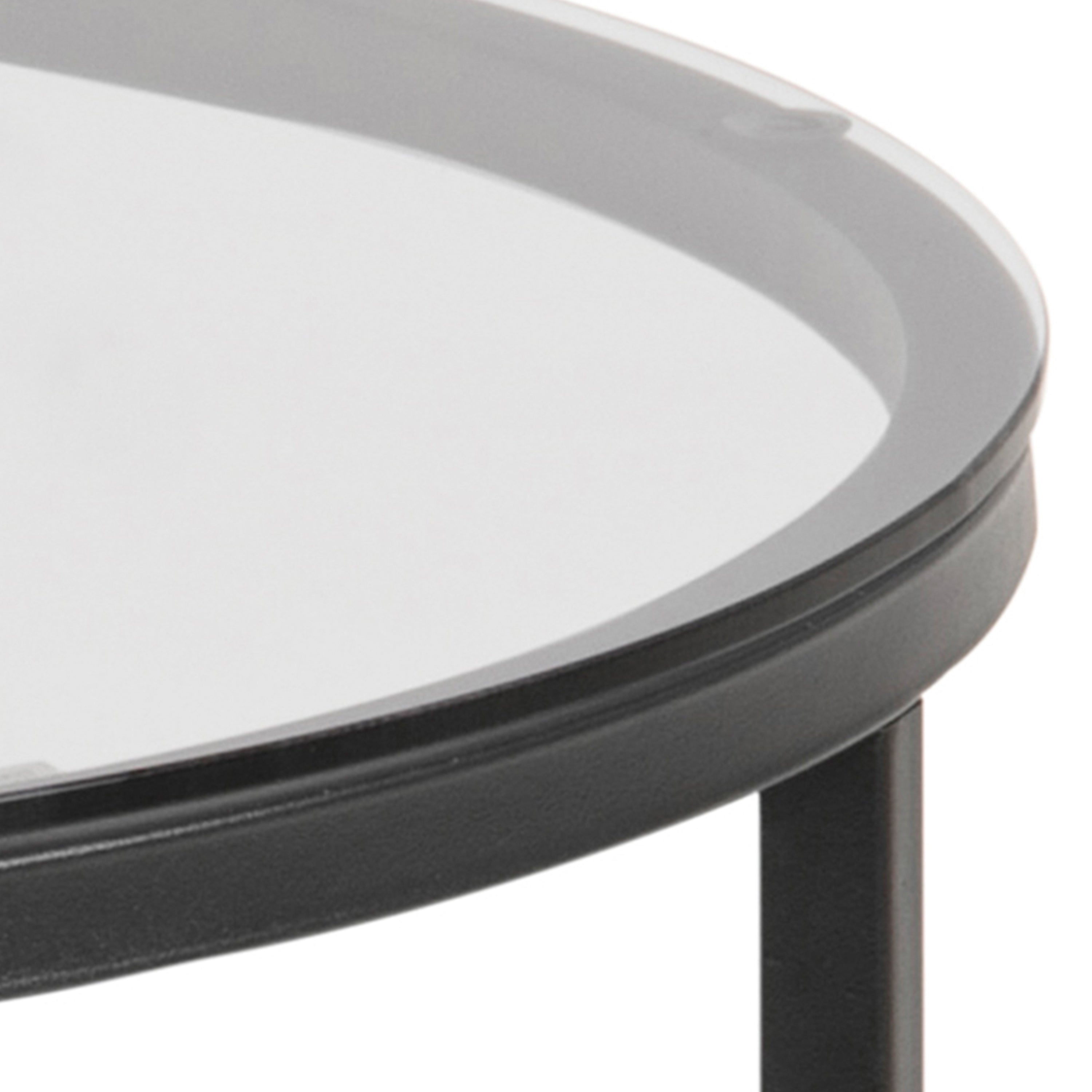 Cross Round Metal Side Table