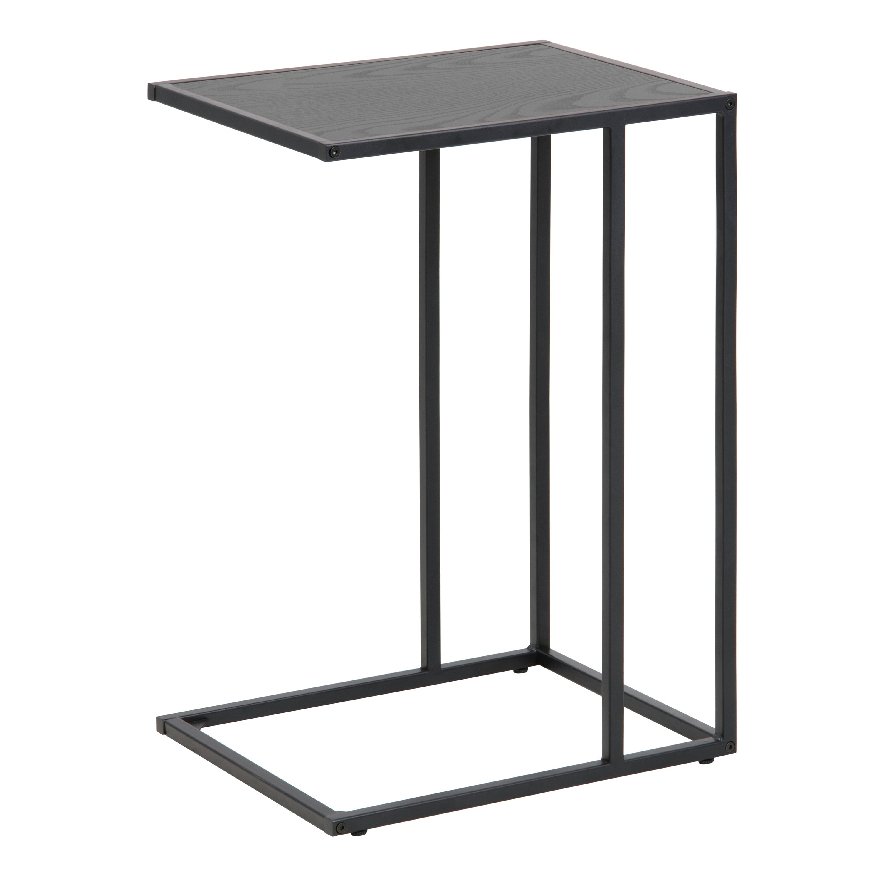 Seaford Black Metal Side Table with Top