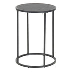 Seaford Black Metal Small Round Side Table with Top