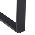 Amble Dining Table with Black Marble Melamine Top & Black Legs