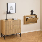 Albany Shoe Cabinet 1 Flip Down Door In Oak