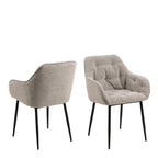 Brooke Dining Chair with Armrest Set of 2