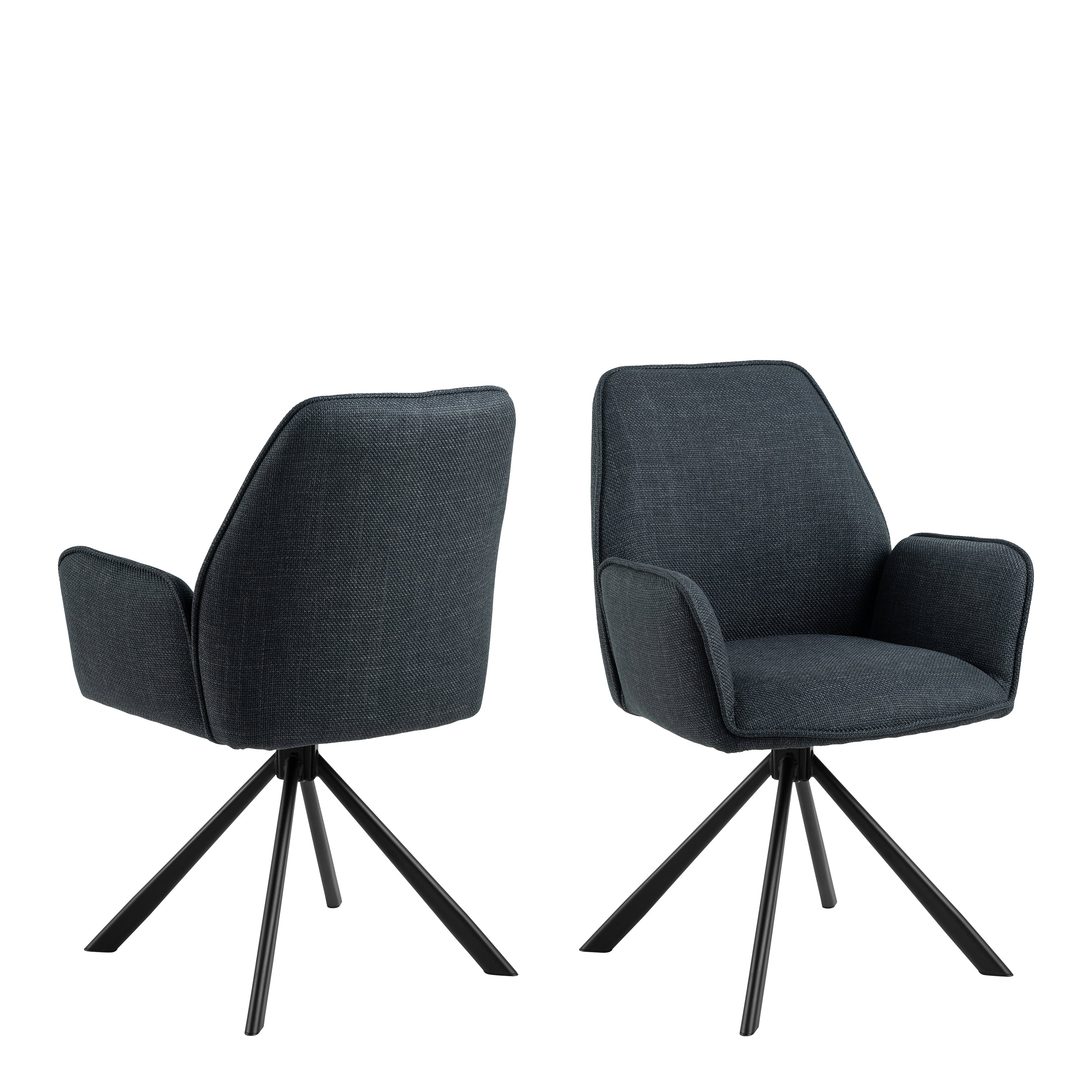 Darlene Dining Chair with Armrest and Swivel Function