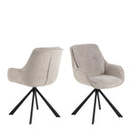 Carrie Swivel Dining Chair in Sand Set of 2