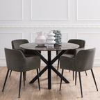 Heaven Dining Table with Brown Polished Marble Top