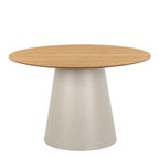 Soli Round Dining Table in Oak/Grey 120x75cm