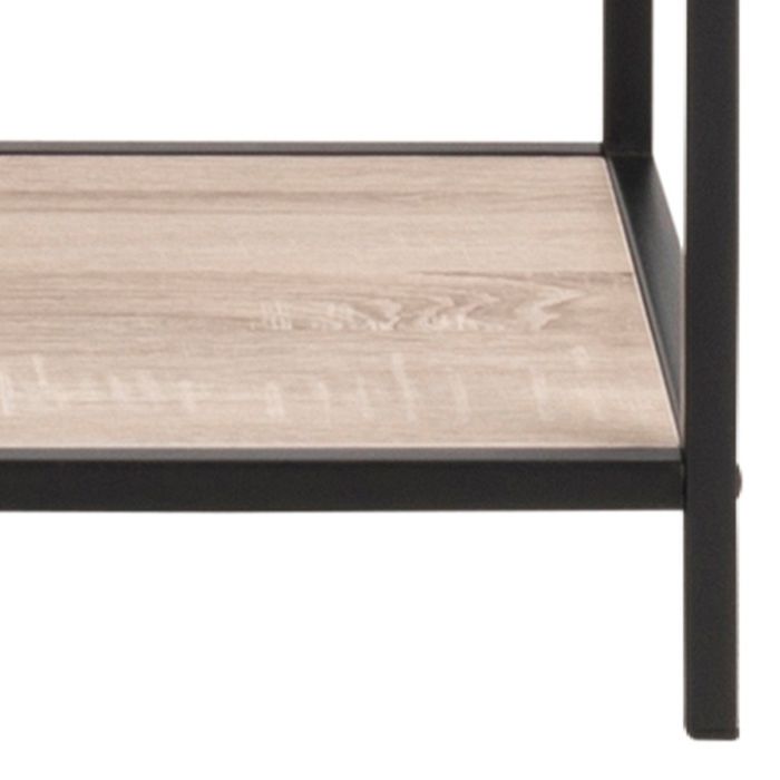 Seaford Tall Black Metal Bookcase with 5 Shelves