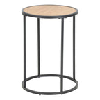 Seaford Black Metal Small Round Side Table with Top
