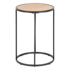Seaford Black Metal Small Round Side Table with Top