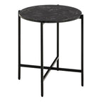 Lamoine Round Side Table in Matt Black