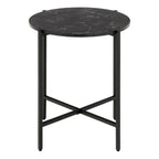 Lamoine Round Side Table in Matt Black