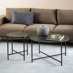 Lamoine Round Side Table in Matt Black