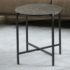 Lamoine Round Side Table in Matt Black