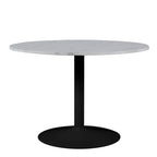 Tarifa Round Dining Table with White Polished Marble