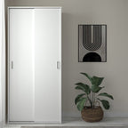 Space Wardrobe 2 Sliding Doors in White