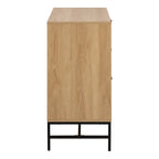 Albany Chest of 3 Drawers in Oak/Black Legs