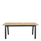 Brighton Dining Table in Oak with Herringbone Effect