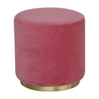 Large Pink Footstool with Gold Base