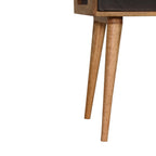 Grey Velvet Tray Style Footstool