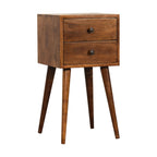 Mini 2 Drawer Chestnut Bedside