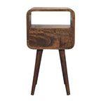 Mini Grey Wash Curve Open Bedside
