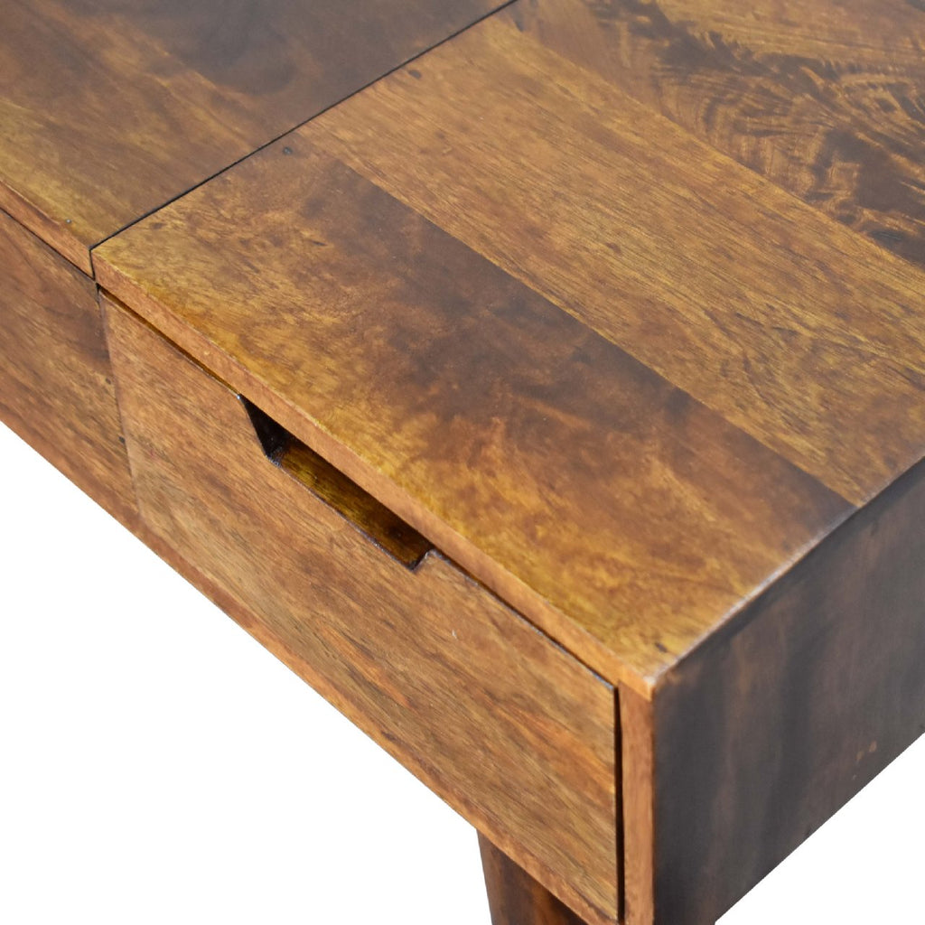 Chestnut Foldable Mirror Tables