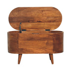 Chestnut Rounded Lid up Blanket Box