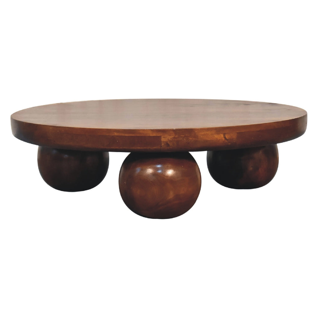 Chestnut Central Ball Tables