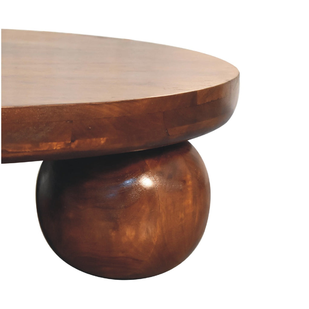 Chestnut Central Ball Tables