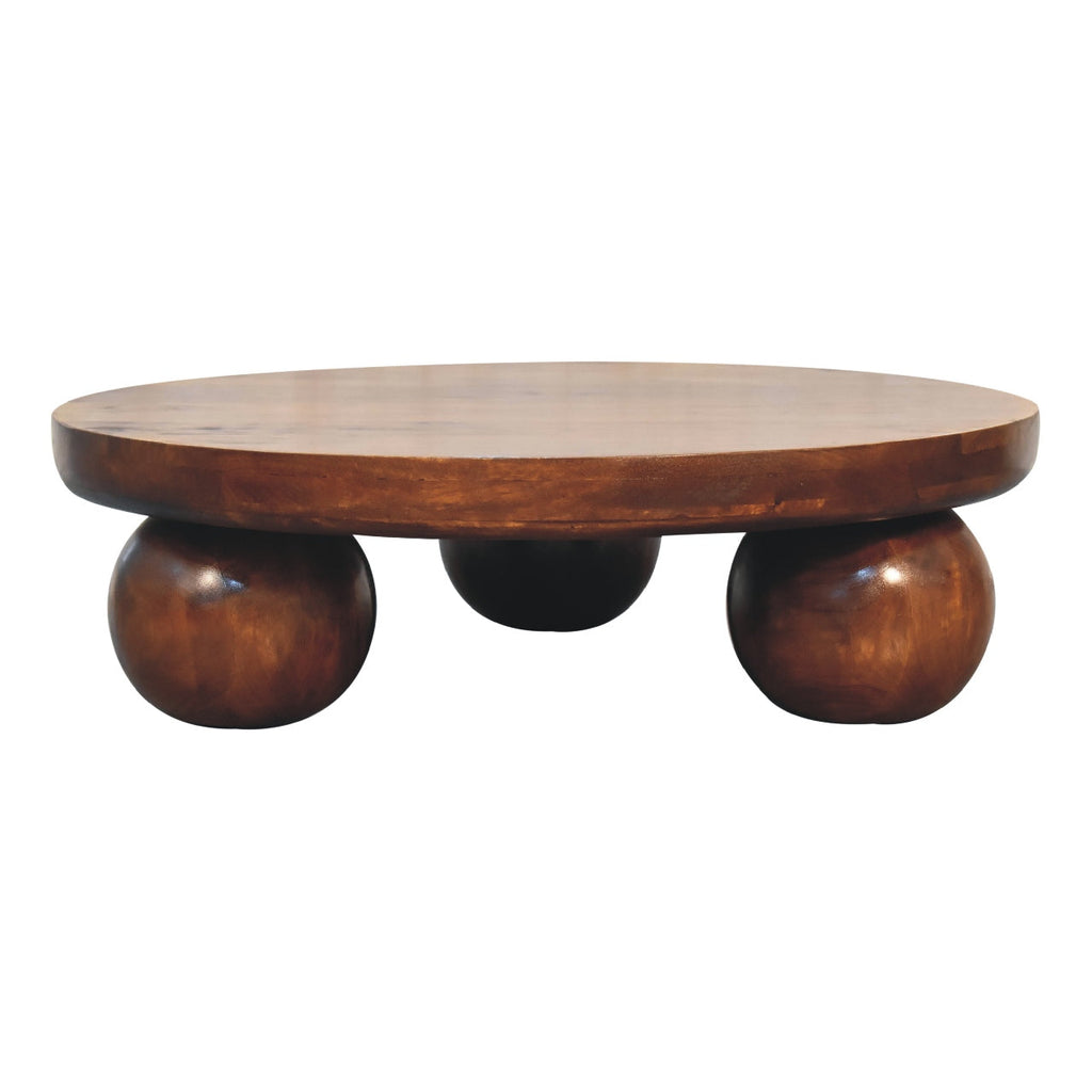 Chestnut Central Ball Tables
