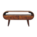 Chestnut Circular TV Stand