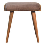 Mocha Faux Fur Style Footstool