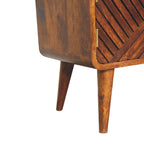 Boucle Carved Chestnut Telephone Tables