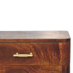 Chestnut T-Bar Nordic Bedside