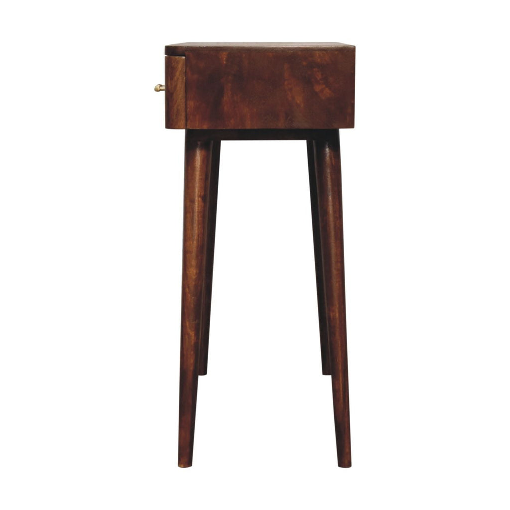 Chestnut T-Bar Console Tables