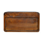 Chestnut Wall Mounted Open Woven Bedside