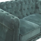 Emerald Green Velvet Chesterfield
