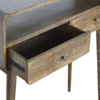 Curved Grey-wash Console Tables