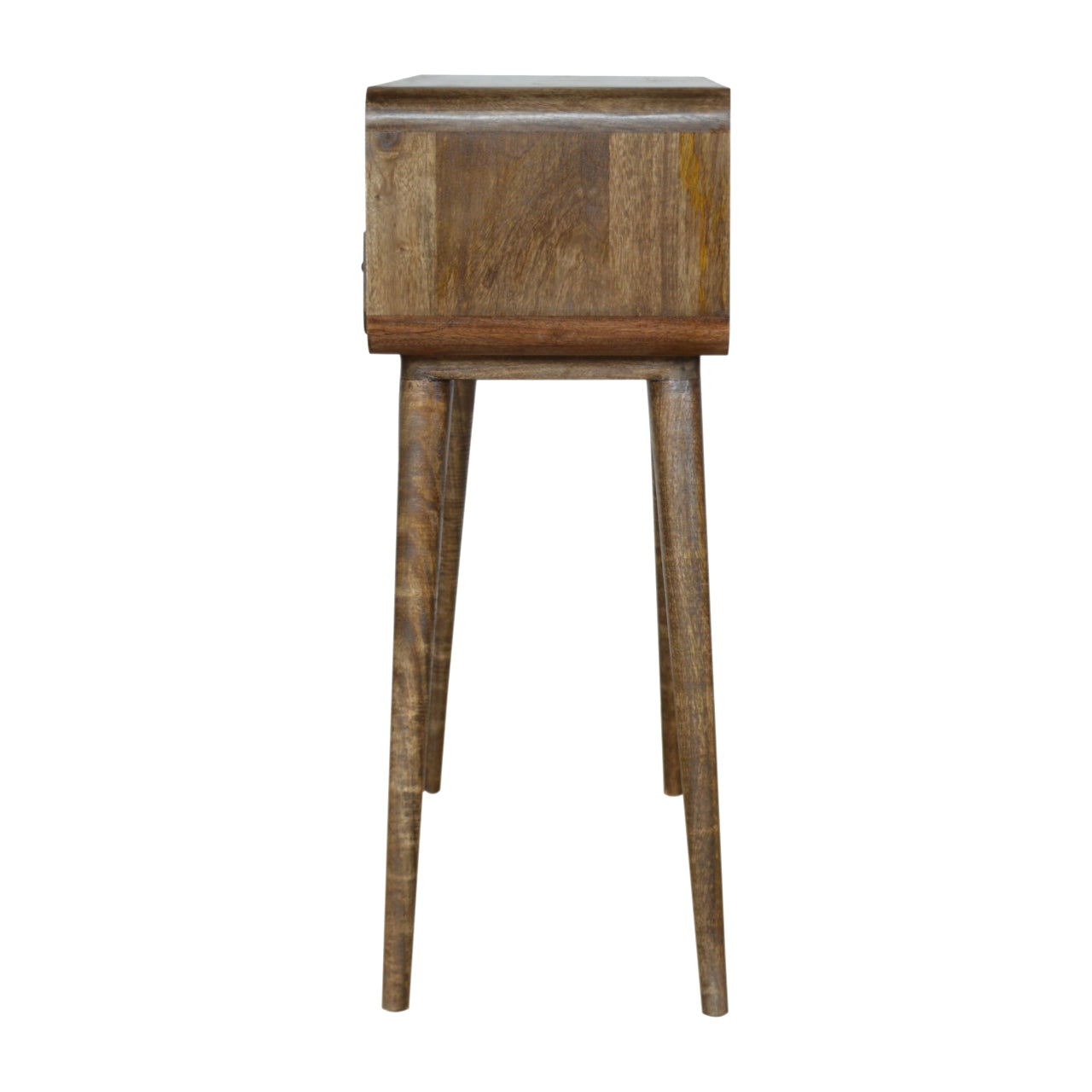 Curved Grey-wash Console Tables