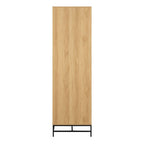 Albany Wardrobe 4 Doors in Black/Oak