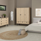 Ry Wardrobe 3 Doors 3 Drawers