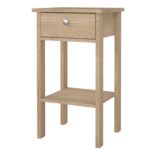 Madrid Bedside Table with 1 Drawer in Jackson Hickory Oak
