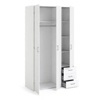 Space Wardrobe 3 Doors 3 Drawers in White 2001